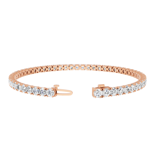 Pink Gold-Dynasty - Lab-Grown Diamond Bracelet_view=3DH