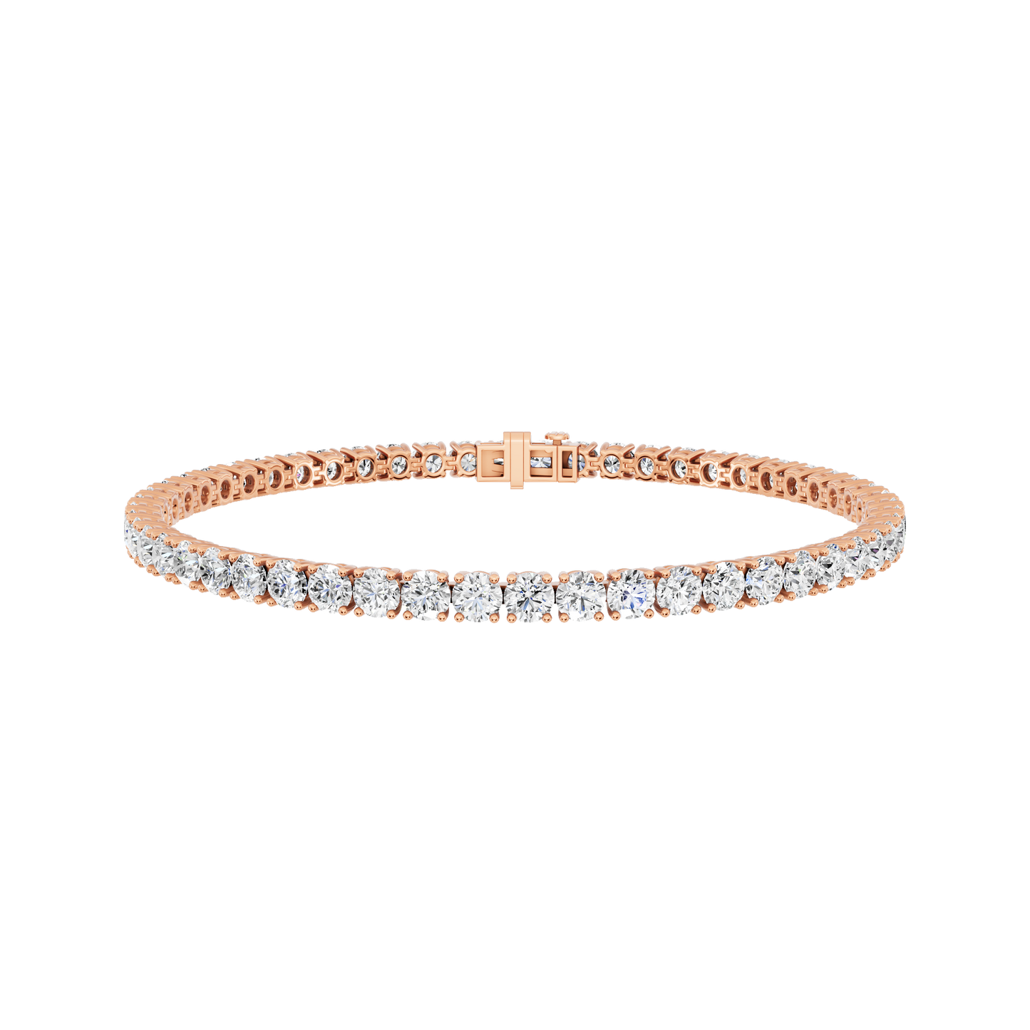 Pink Gold-Dynasty - Lab-Grown Diamond Bracelet_view=3DH OPEN