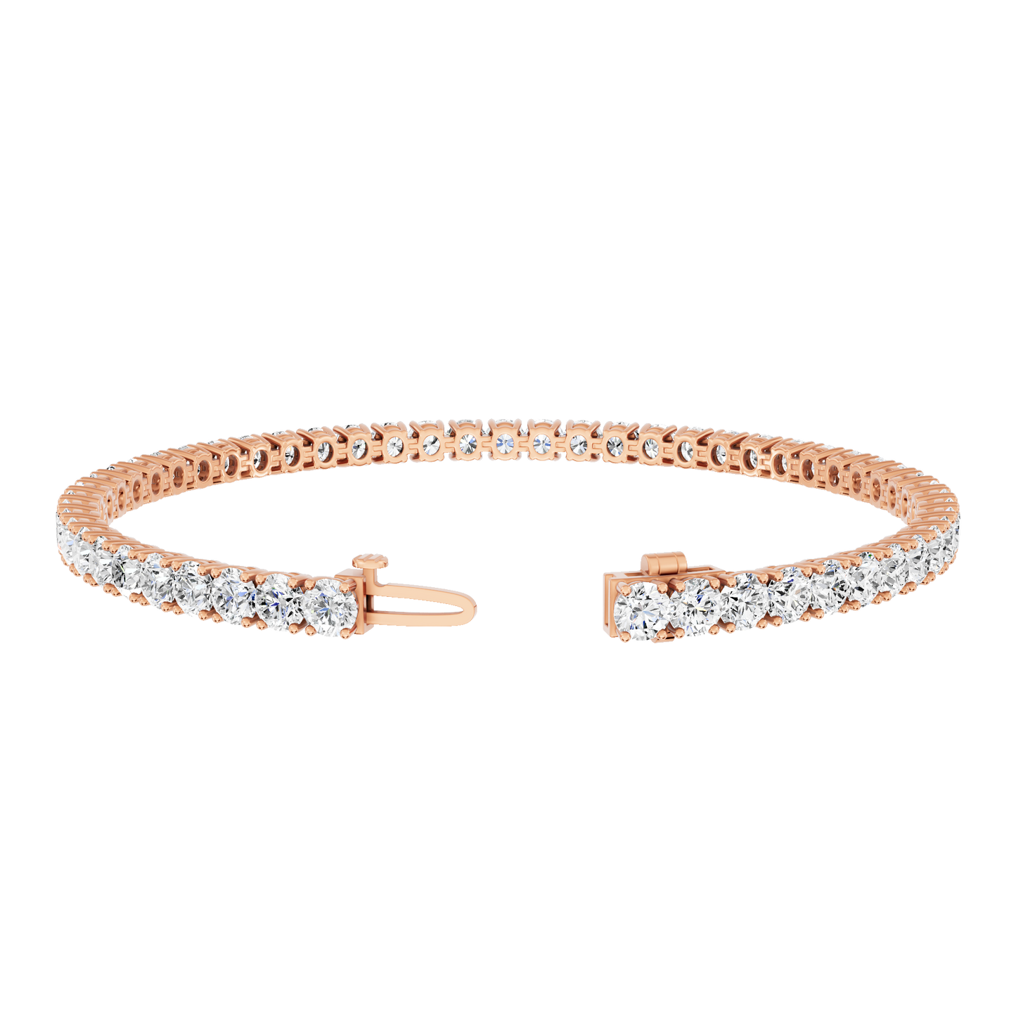 Pink Gold-Dynasty - Lab-Grown Diamond Bracelet_view=OPEN