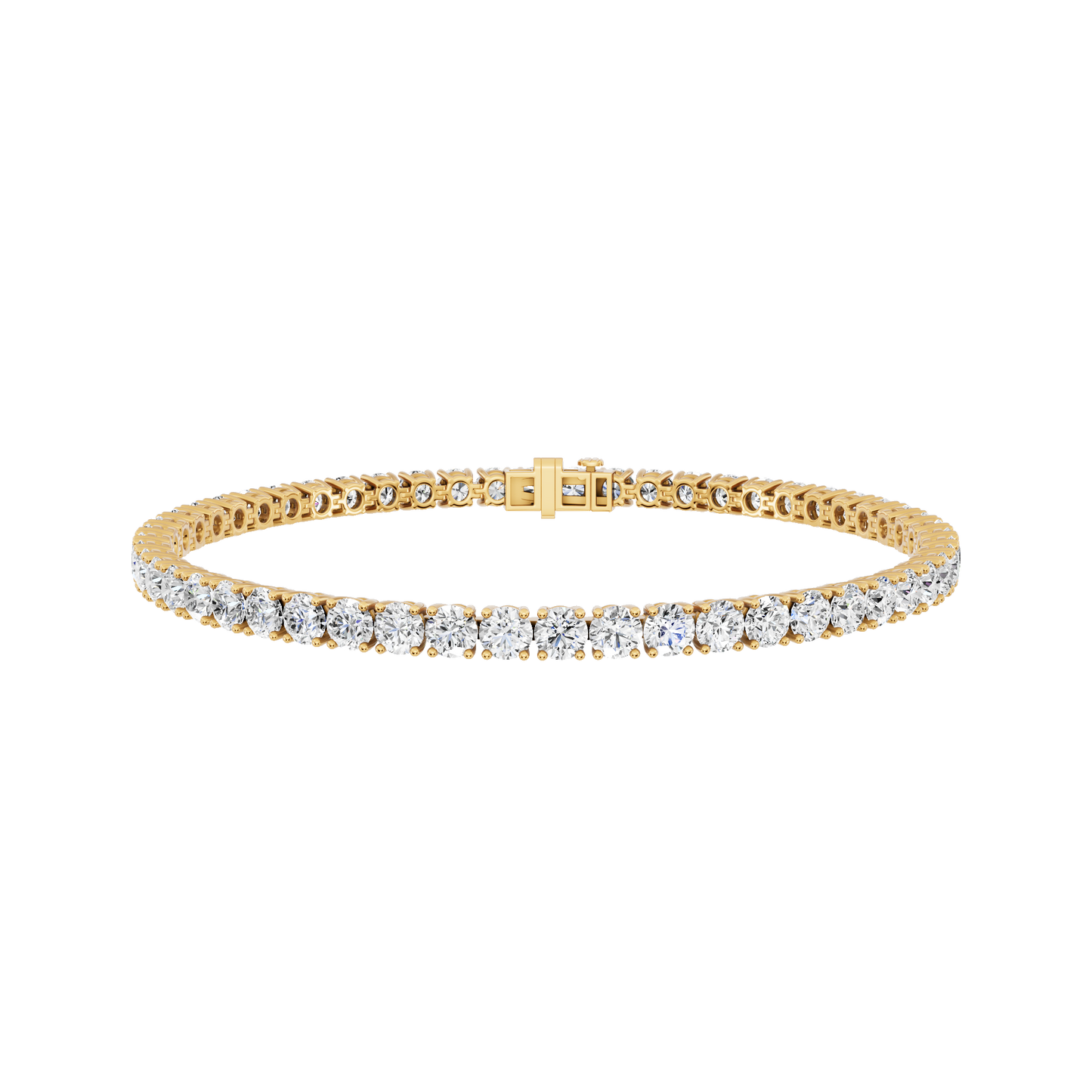 Yellow Gold-Dynasty - Lab-Grown Diamond Bracelet_view=3DH
