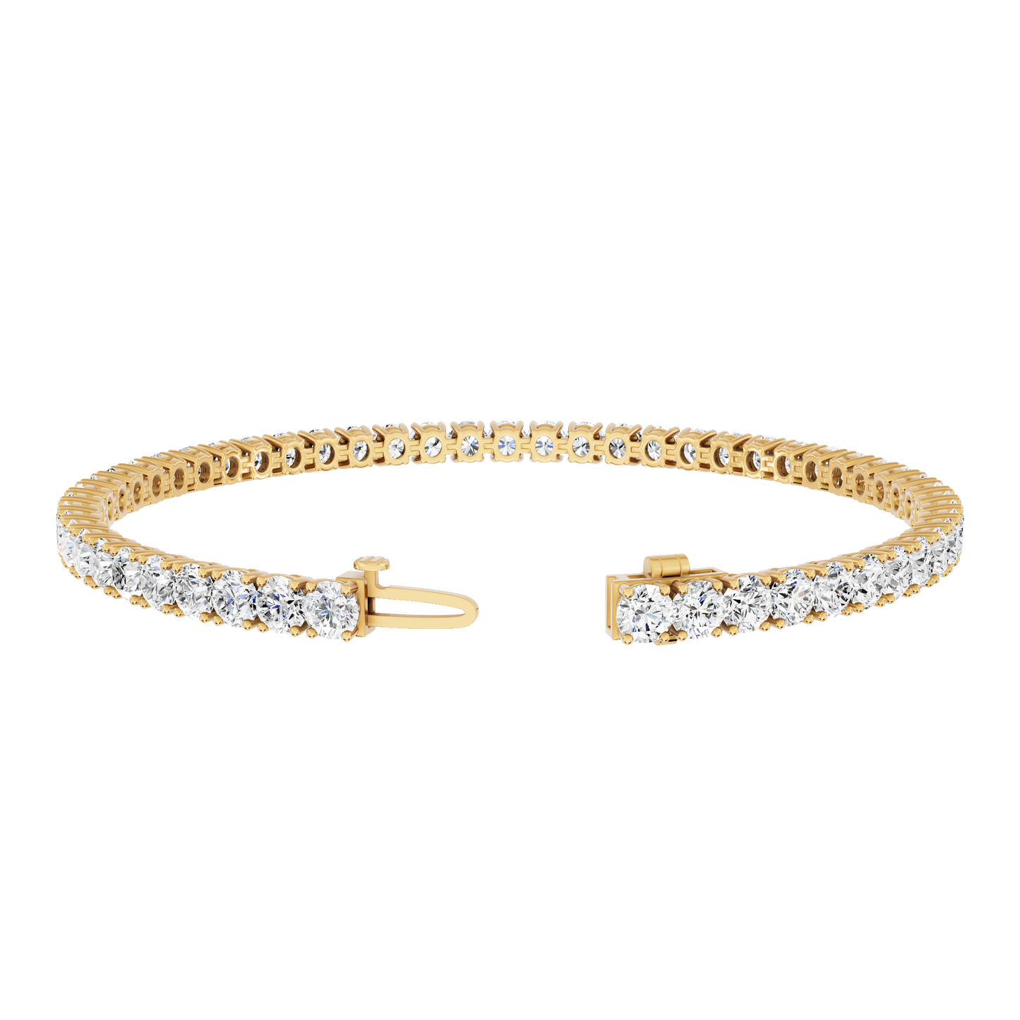Yellow Gold-Dynasty - Lab-Grown Diamond Bracelet_view=OPEN