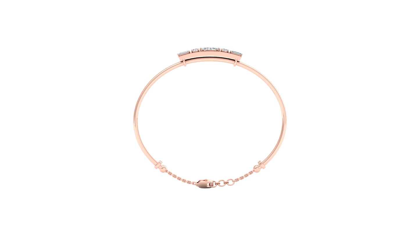 Pink Gold-Lunar Cascade Lab-Grown Diamond Bangle_view=FRONT