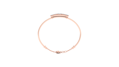 Pink Gold-Lunar Cascade Lab-Grown Diamond Bangle_view=FRONT