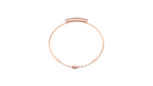 Pink Gold-Lunar Cascade Lab-Grown Diamond Bangle_view=FRONT