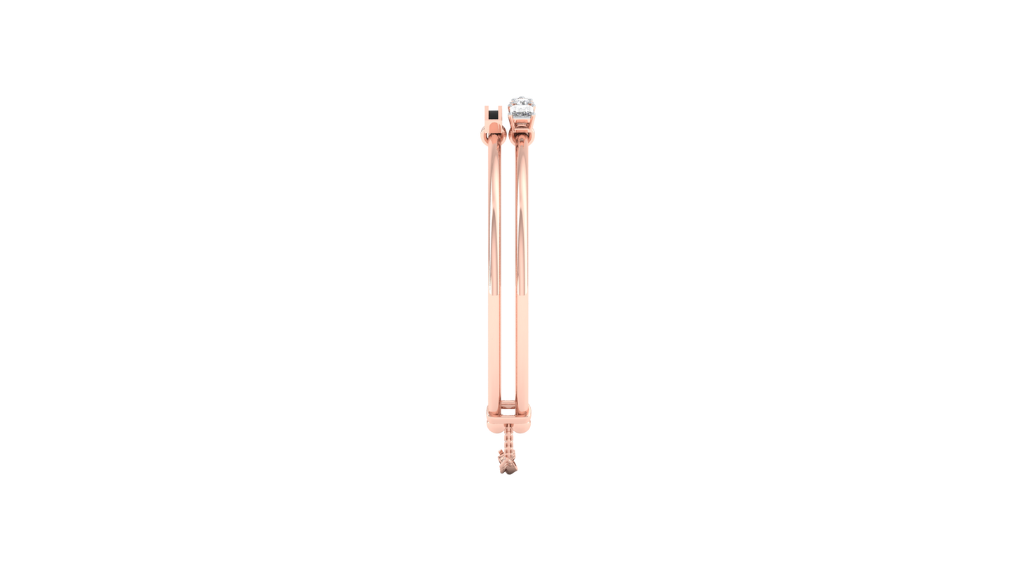 Pink Gold-Lunar Cascade Lab-Grown Diamond Bangle_view=SIDE