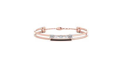 Pink Gold-Lunar Cascade Lab-Grown Diamond Bangle_view=TOP