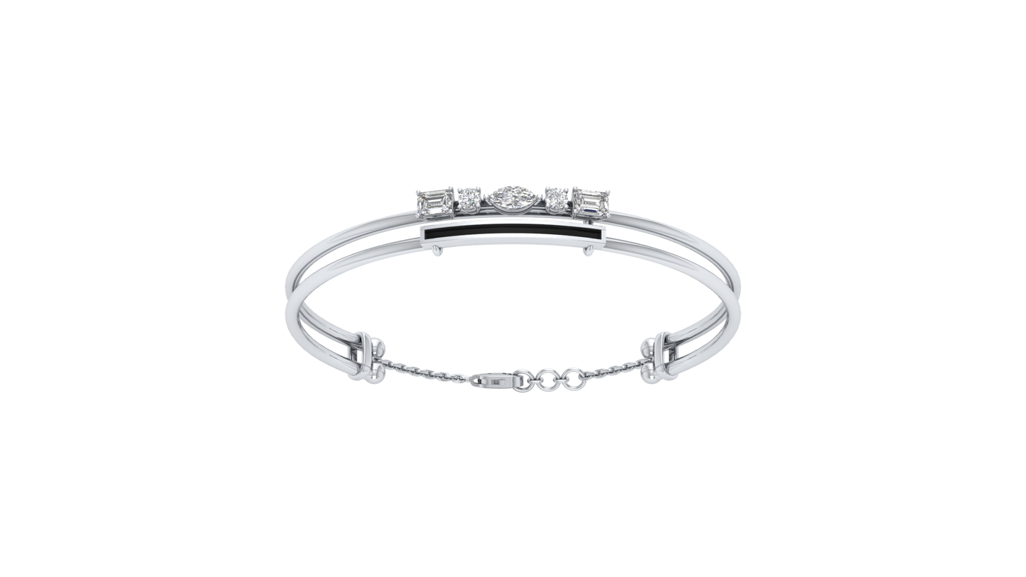 White Gold-Lunar Cascade Lab-Grown Diamond Bangle_view=3DH
