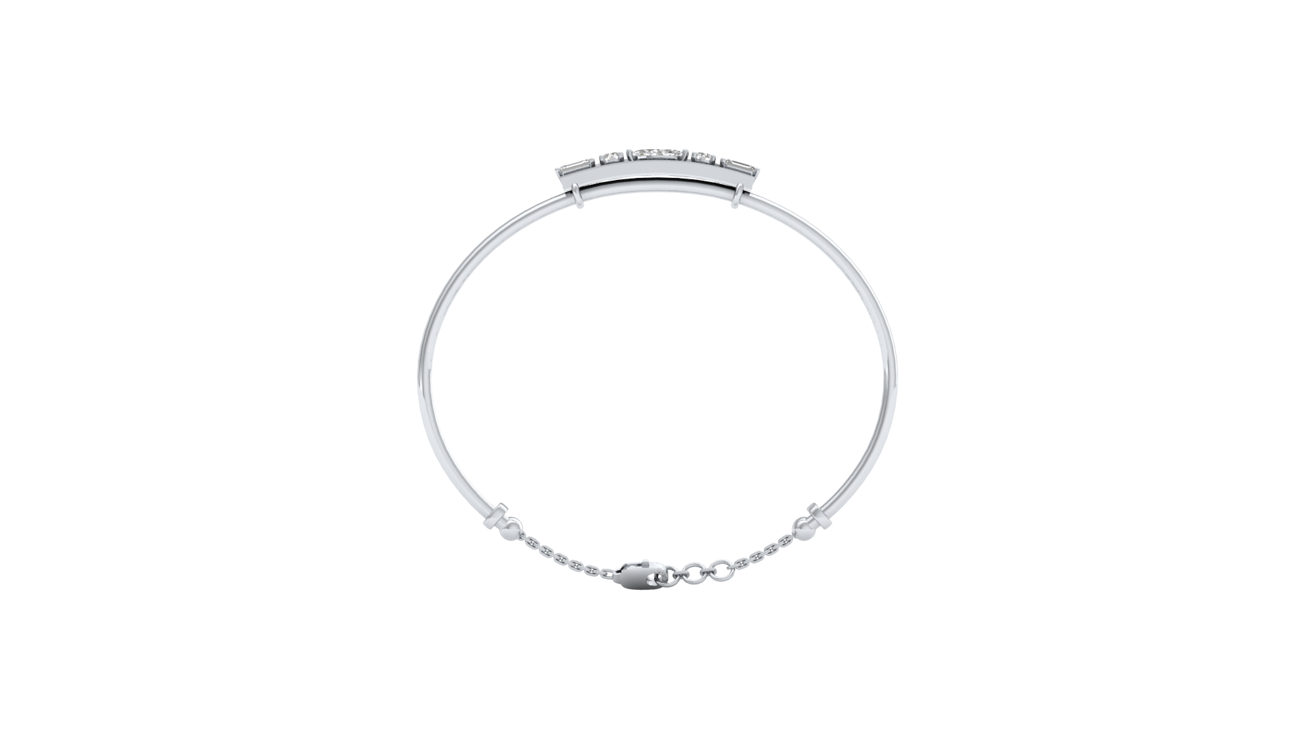 White Gold-Lunar Cascade Lab-Grown Diamond Bangle_view=FRONT
