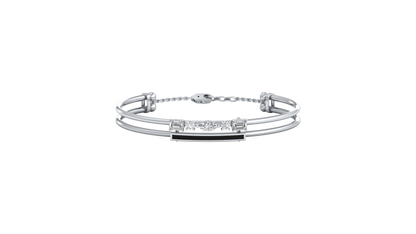 White Gold-Lunar Cascade Lab-Grown Diamond Bangle_view=TOP