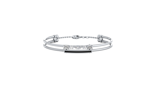 White Gold-Lunar Cascade Lab-Grown Diamond Bangle_view=TOP
