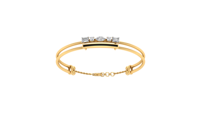 Yellow Gold-Lunar Cascade Lab-Grown Diamond Bangle_view=3DH