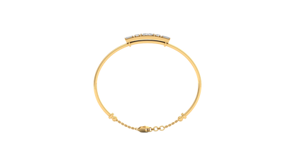 Yellow Gold-Lunar Cascade Lab-Grown Diamond Bangle_view=FRONT