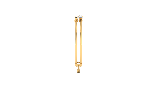 Yellow Gold-Lunar Cascade Lab-Grown Diamond Bangle_view=SIDE