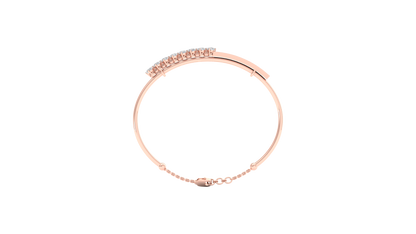 Pink Gold-Milky Way Lab-Grown Diamond Bangle_view=FRONT