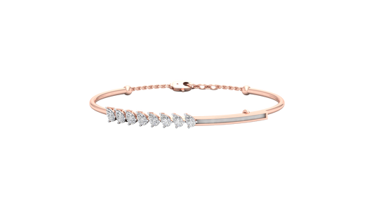 Pink Gold-Milky Way Lab-Grown Diamond Bangle_view=TOP