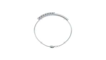 White Gold-Milky Way Lab-Grown Diamond Bangle_view=FRONT