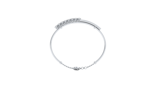 White Gold-Milky Way Lab-Grown Diamond Bangle_view=FRONT