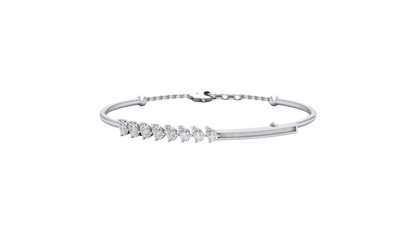 White Gold-Milky Way Lab-Grown Diamond Bangle_view=TOP