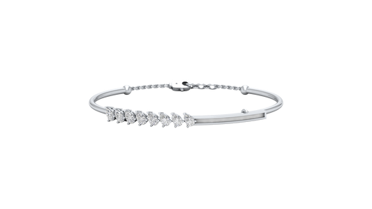 White Gold-Milky Way Lab-Grown Diamond Bangle_view=TOP