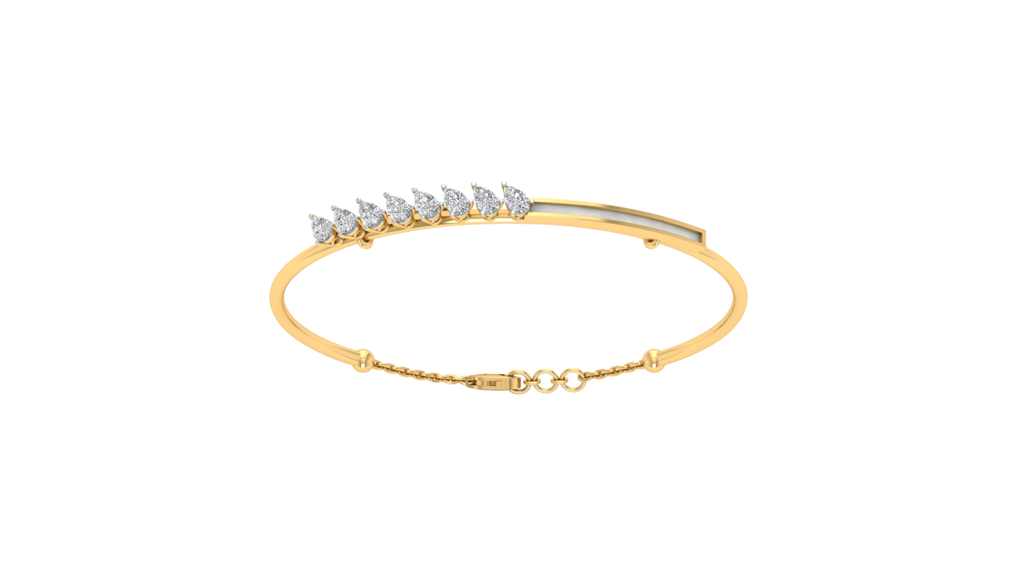 Yellow Gold-Milky Way Lab-Grown Diamond Bangle_view=3DH