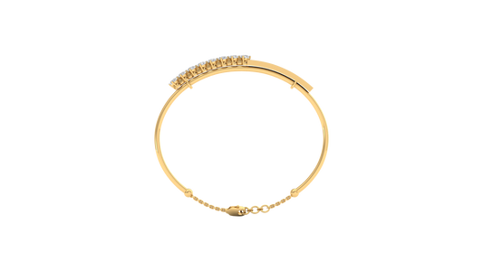 Yellow Gold-Milky Way Lab-Grown Diamond Bangle_view=FRONT
