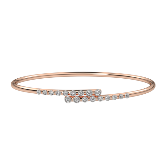 Pink Gold-Lumina Lab-Grown Diamond Flexible Bangle_view=3DH