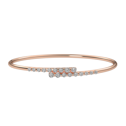 Pink Gold-Lumina Lab-Grown Diamond Flexible Bangle_view=3DH