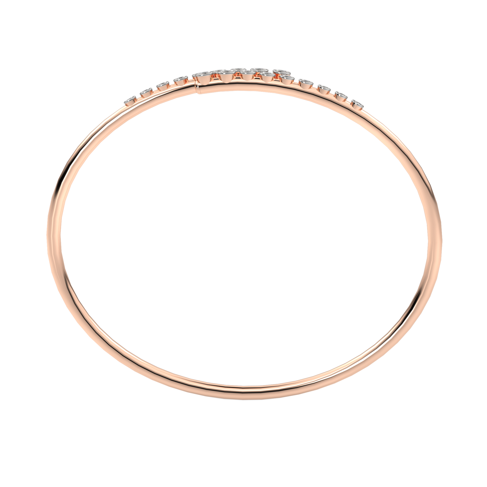 Pink Gold-Lumina Lab-Grown Diamond Flexible Bangle_view=FRONT