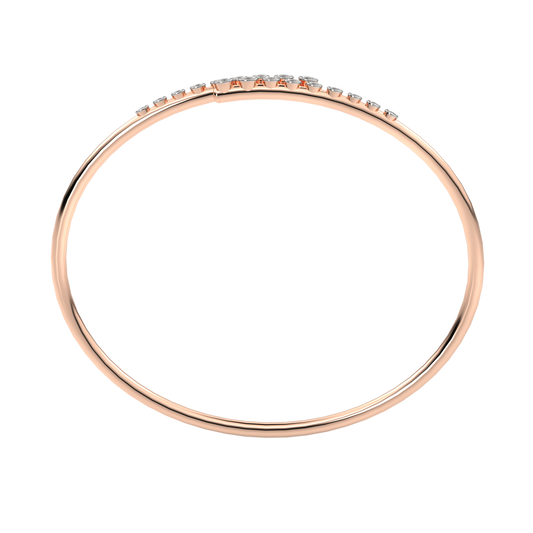 Pink Gold-Lumina Lab-Grown Diamond Flexible Bangle_view=FRONT