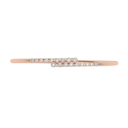 Pink Gold-Lumina Lab-Grown Diamond Flexible Bangle_view=TOP