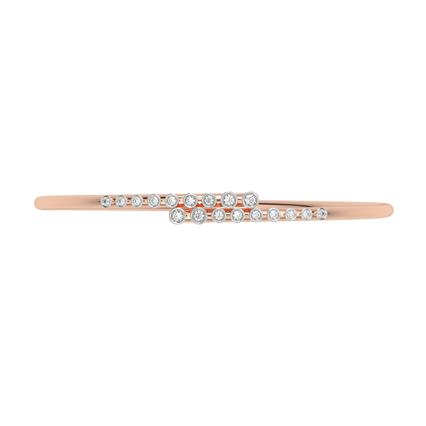 Pink Gold-Lumina Lab-Grown Diamond Flexible Bangle_view=TOP