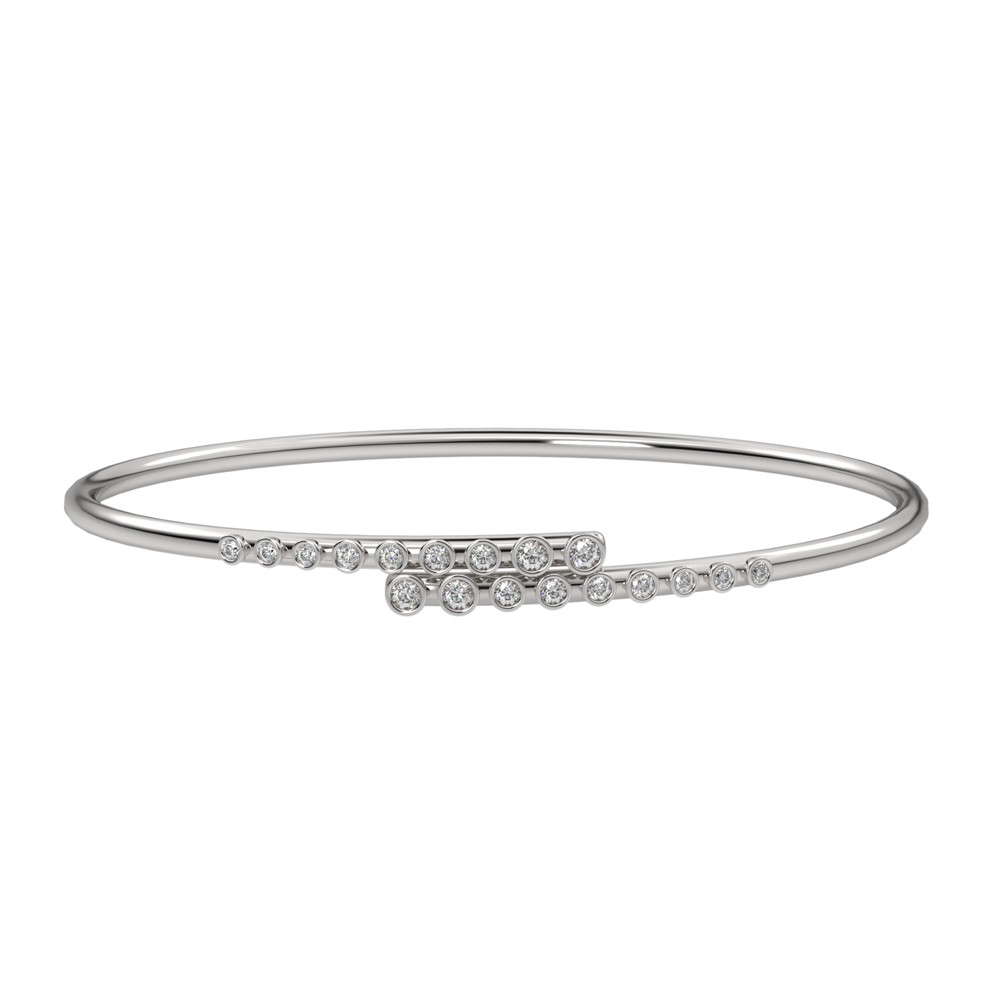 White Gold-Lumina Lab-Grown Diamond Flexible Bangle_view=3DH