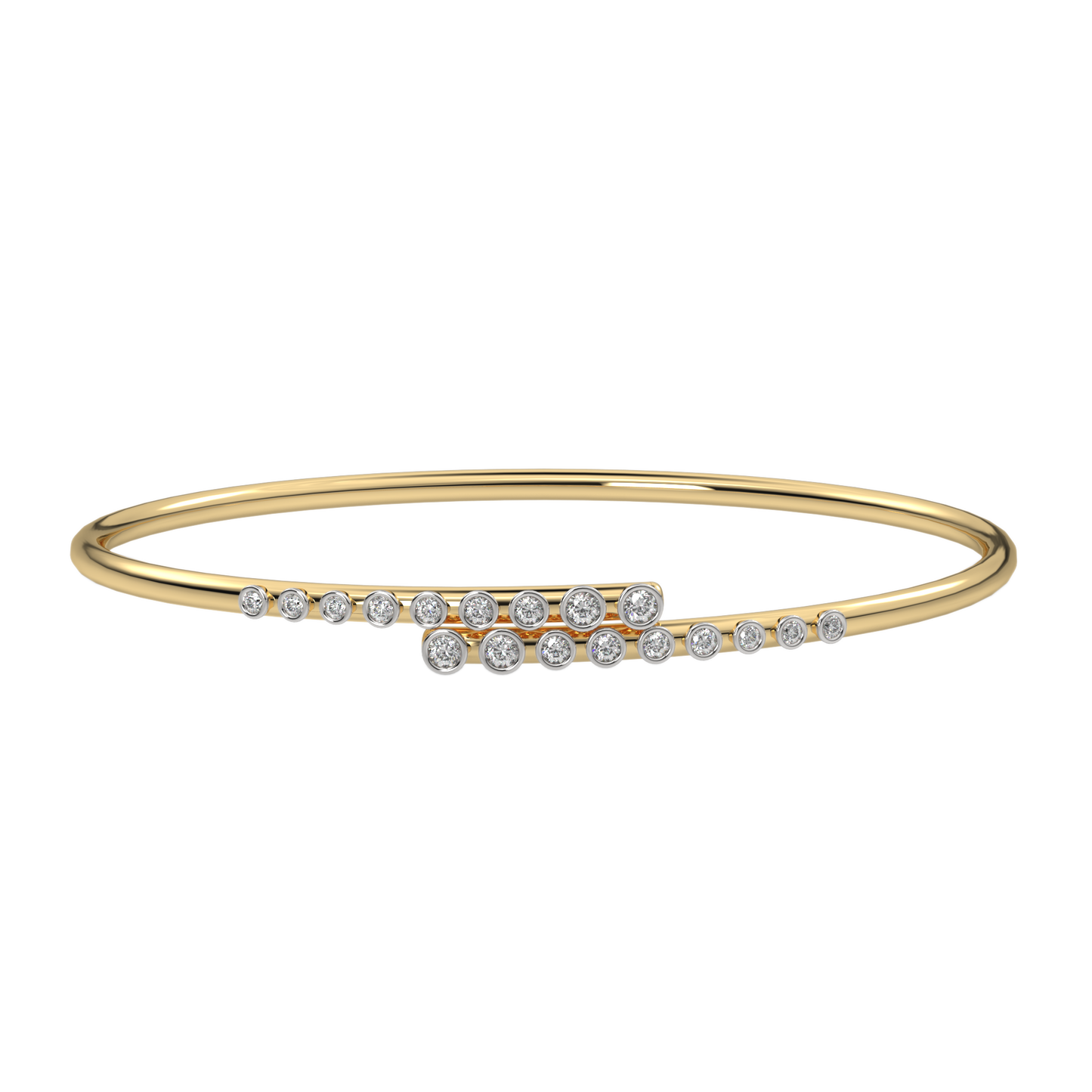 Yellow Gold-Lumina Lab-Grown Diamond Flexible Bangle_view=3DH