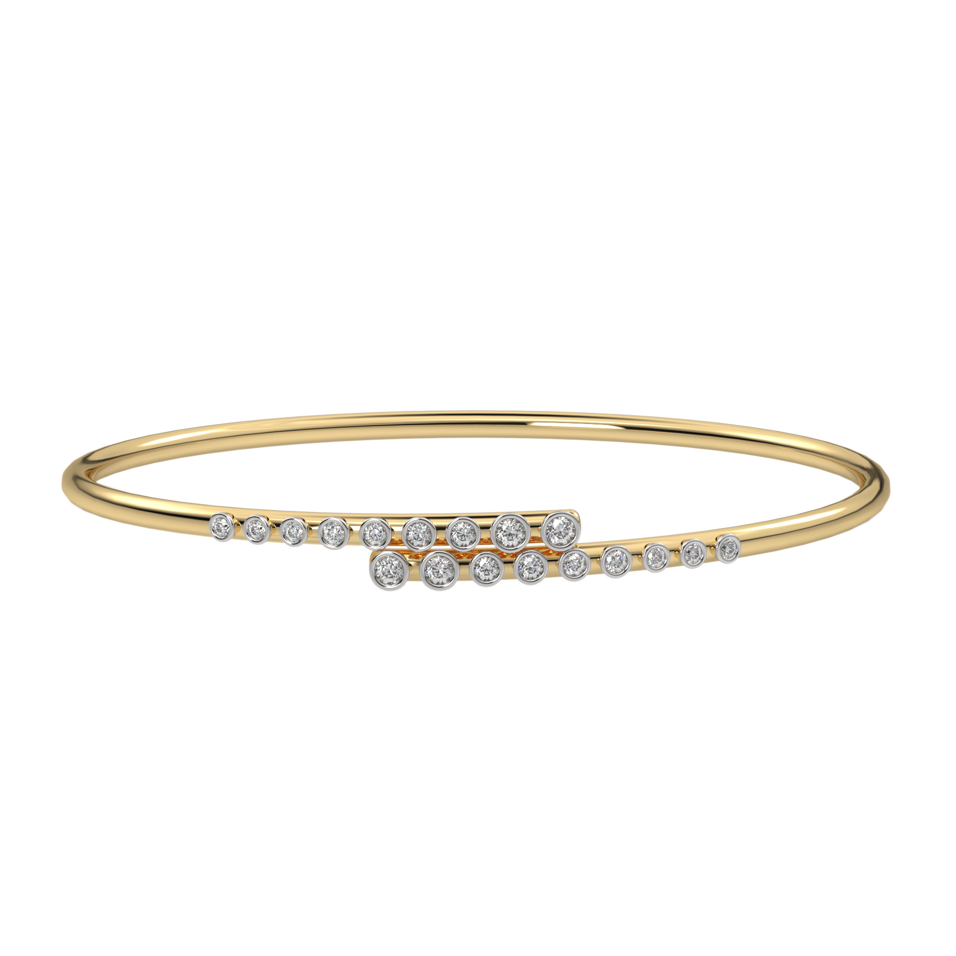 Yellow Gold-Lumina Lab-Grown Diamond Flexible Bangle_view=3DH