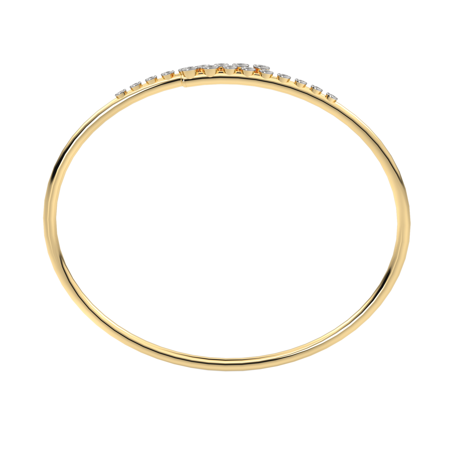Yellow Gold-Lumina Lab-Grown Diamond Flexible Bangle_view=FRONT