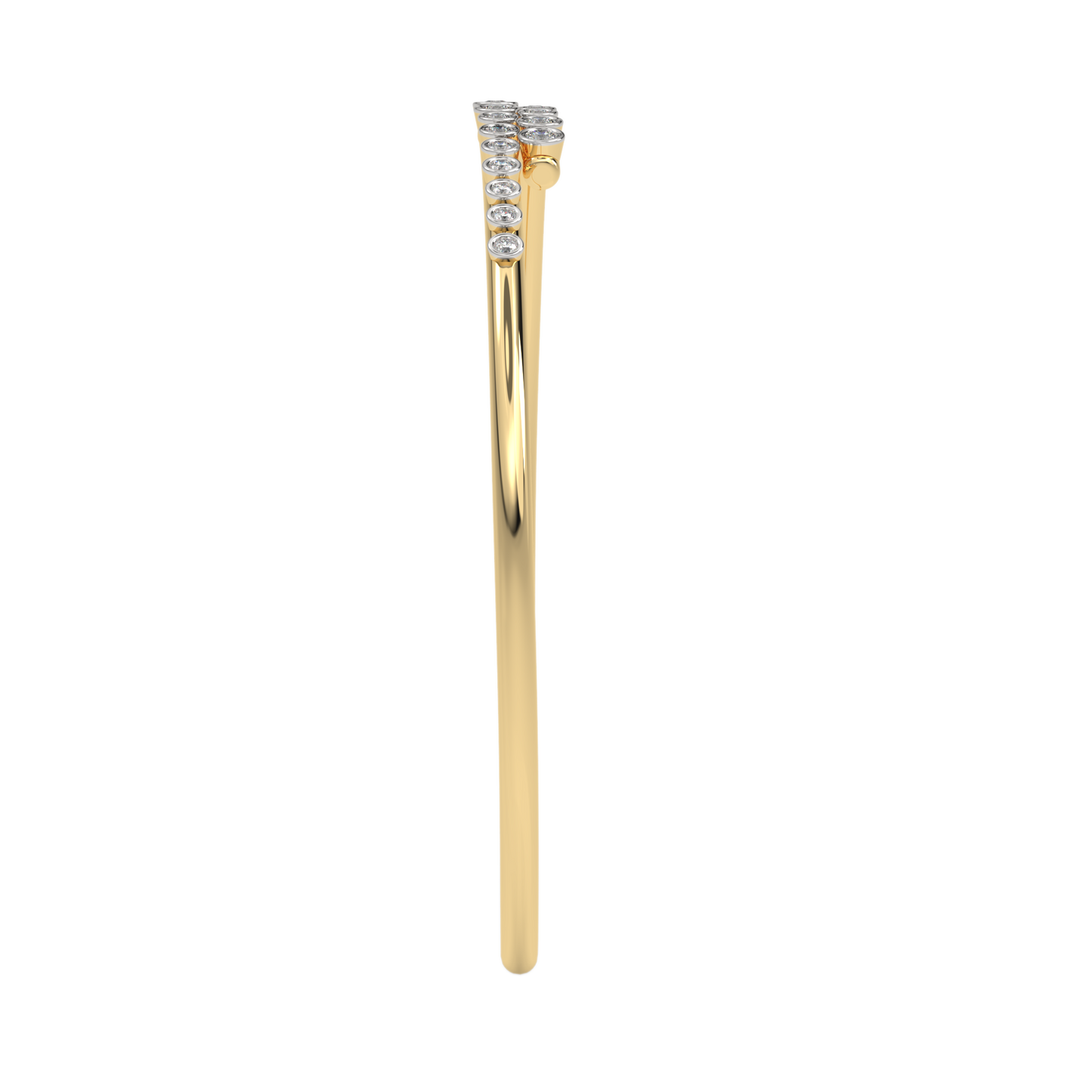 Yellow Gold-Lumina Lab-Grown Diamond Flexible Bangle_view=SIDE