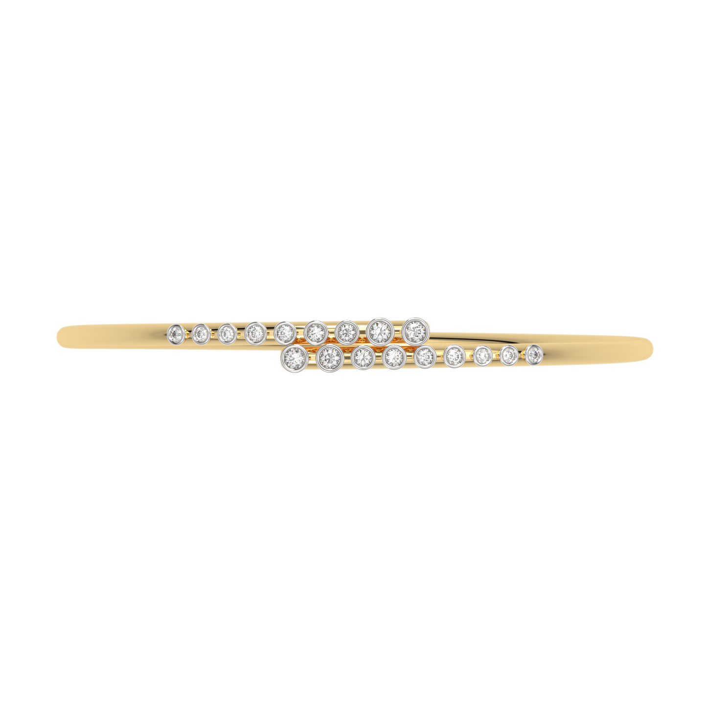 Yellow Gold-Lumina Lab-Grown Diamond Flexible Bangle_view=TOP