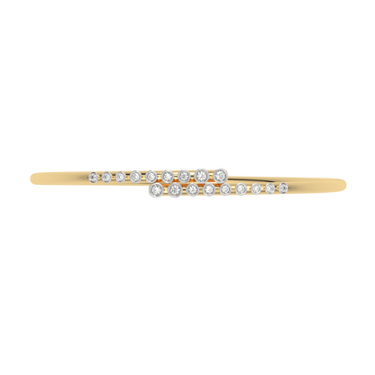 Yellow Gold-Lumina Lab-Grown Diamond Flexible Bangle_view=TOP