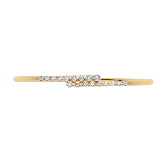 Yellow Gold-Lumina Lab-Grown Diamond Flexible Bangle_view=TOP