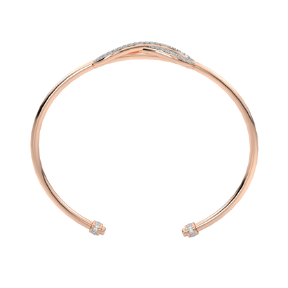Pink Gold-Twilight Lab-Grown Diamond Flexible Bangle_view=FRONT