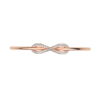 Pink Gold-Twilight Lab-Grown Diamond Flexible Bangle_view=TOP