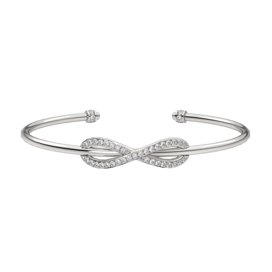 White Gold-Twilight Lab-Grown Diamond Flexible Bangle_view=3DH