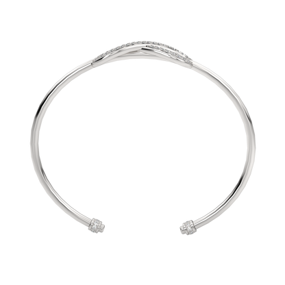 White Gold-Twilight Lab-Grown Diamond Flexible Bangle_view=FRONT