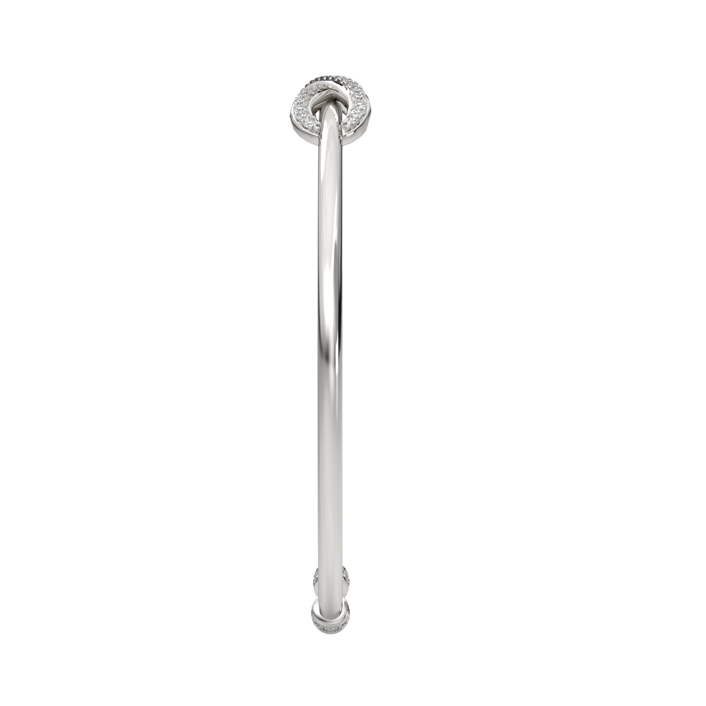 White Gold-Twilight Lab-Grown Diamond Flexible Bangle_view=SIDE