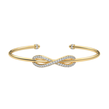 Yellow Gold-Twilight Lab-Grown Diamond Flexible Bangle_view=3DH