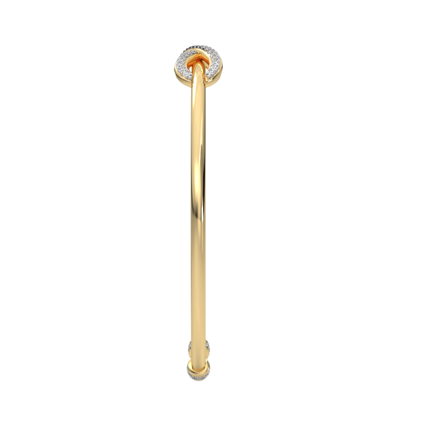 Yellow Gold-Twilight Lab-Grown Diamond Flexible Bangle_view=SIDE