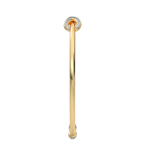 Yellow Gold-Twilight Lab-Grown Diamond Flexible Bangle_view=SIDE