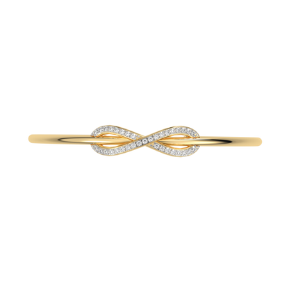 Yellow Gold-Twilight Lab-Grown Diamond Flexible Bangle_view=TOP