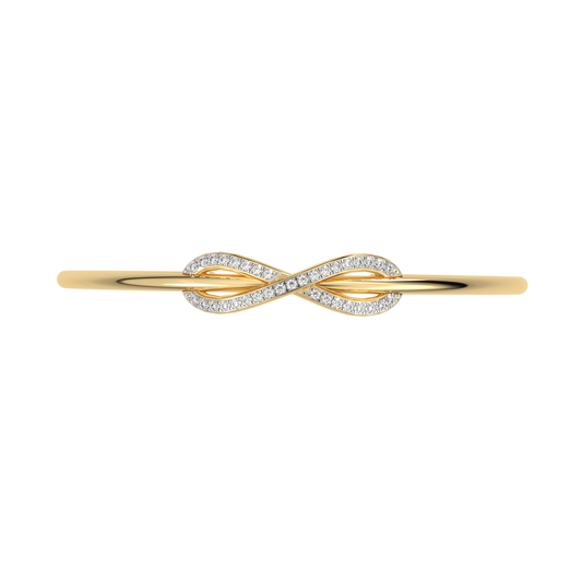 Yellow Gold-Twilight Lab-Grown Diamond Flexible Bangle_view=TOP
