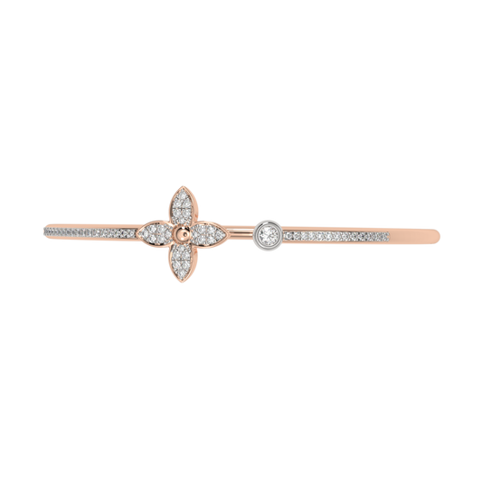 Pink Gold-Solstice Sleek Lab-Grown Diamond Flexible Bangle_view=TOP